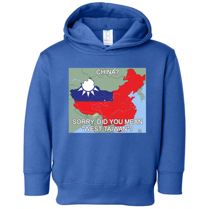 West Taiwan Great Gift Taiwan Map West Taiwan Cool Gift Toddler Hoodie