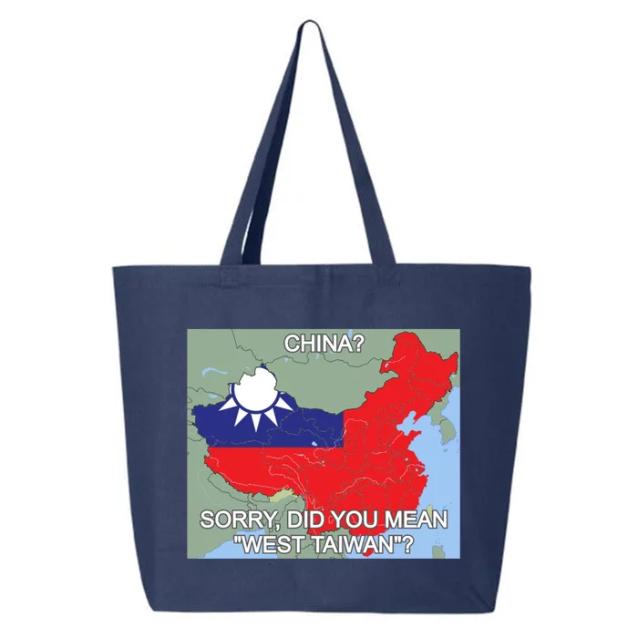 West Taiwan Great Gift Taiwan Map West Taiwan Cool Gift 25L Jumbo Tote