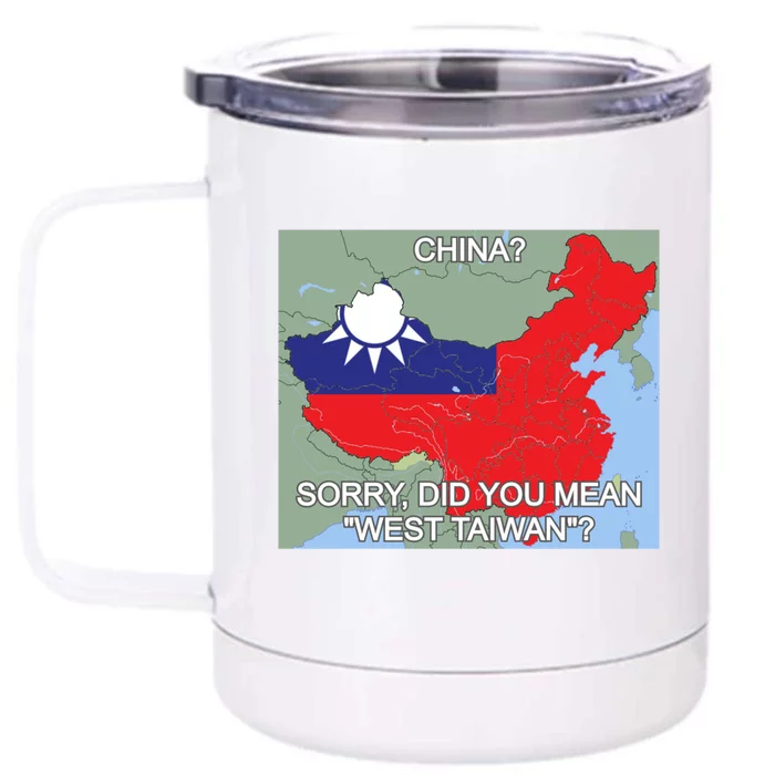 West Taiwan Gift Taiwan Map West Taiwan Meaningful Gift Front & Back 12oz Stainless Steel Tumbler Cup