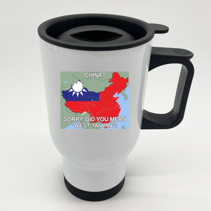 West Taiwan Gift Taiwan Map West Taiwan Meaningful Gift Front & Back Stainless Steel Travel Mug