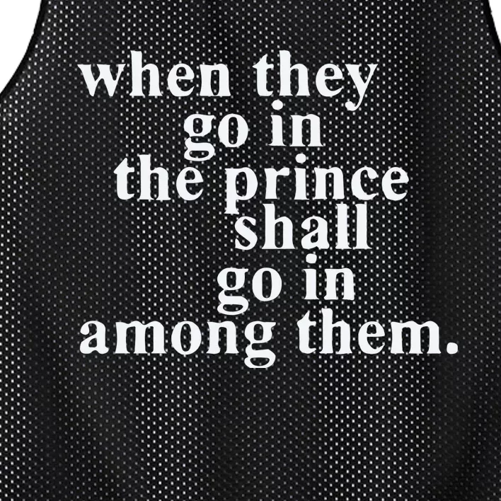 When They Go In The Prince Shall Go In Among Them Mesh Reversible Basketball Jersey Tank