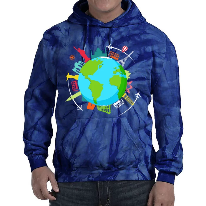 World Traveler Gifts For International World Travelers Tie Dye Hoodie