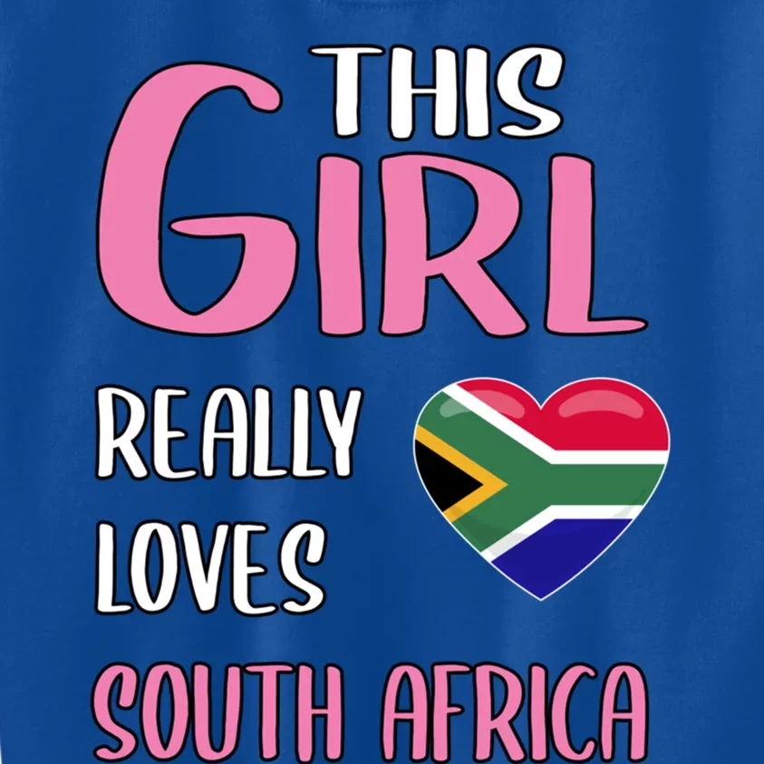 Wo Traveling Gift This Really Loves South Africa Gift Kids Sweatshirt