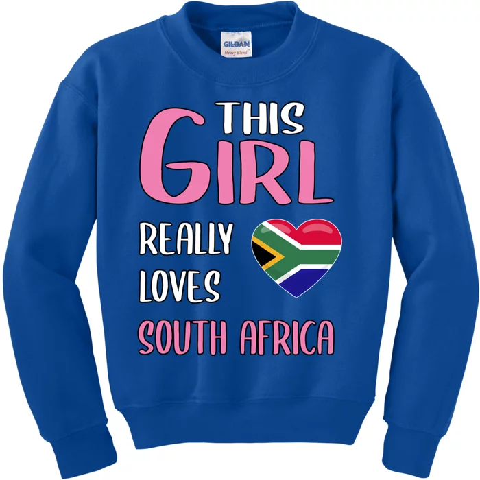 Wo Traveling Gift This Really Loves South Africa Gift Kids Sweatshirt