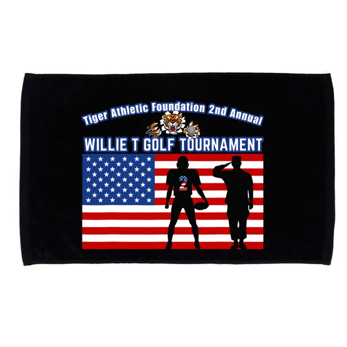 Willie T Golf American Flag Tiger Microfiber Hand Towel