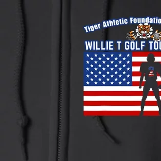 Willie T Golf American Flag Tiger Full Zip Hoodie