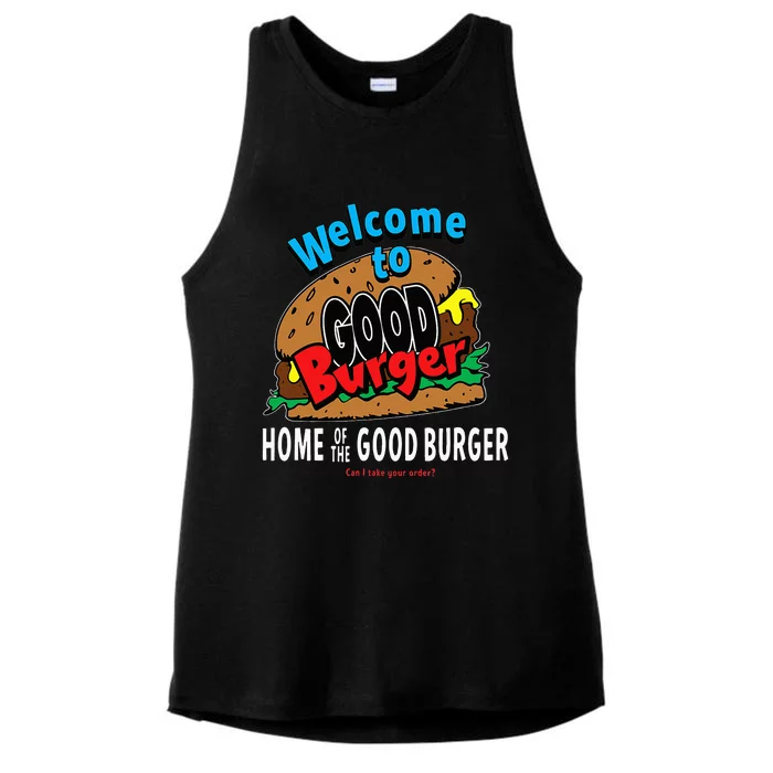 Welcome To Good Burger Can I Take Your Order Ladies Tri-Blend Wicking Tank