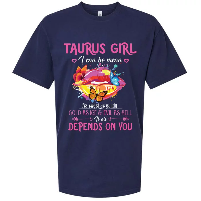 Womens Taurus Girl Lips April May Queen Birthday Zodiac Astrology Sueded Cloud Jersey T-Shirt