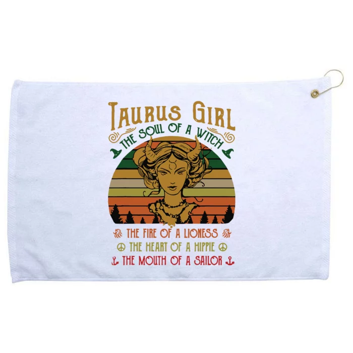 Womens Taurus Girl The Soul Of A Witch The Fire Of A Lioness Grommeted Golf Towel