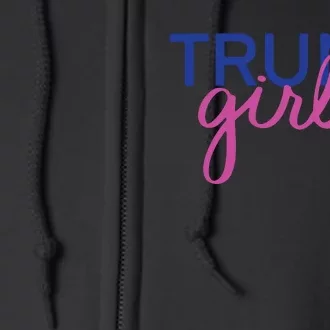 Women Trump Girl Trump Girlie Blue Full Zip Hoodie