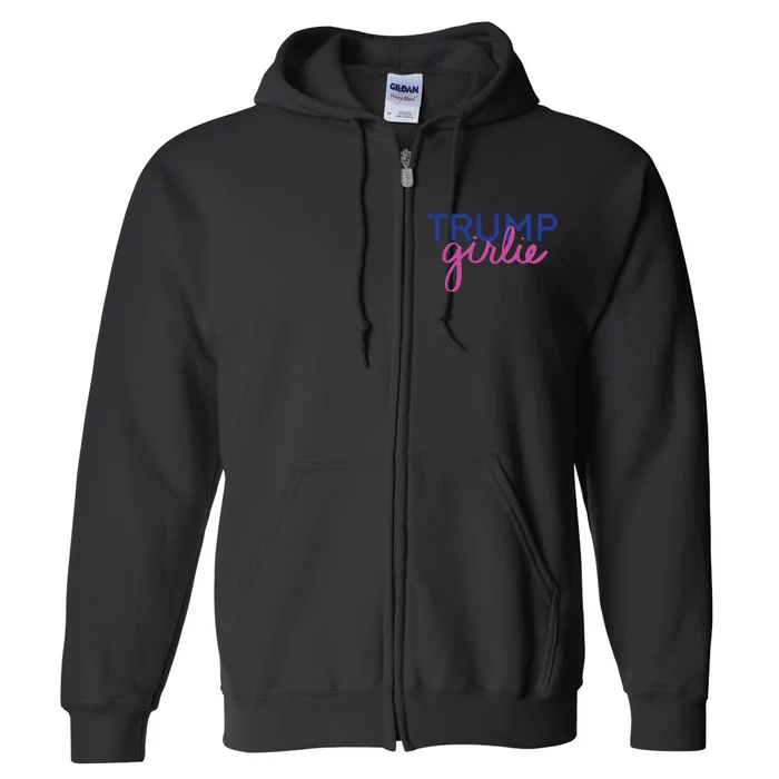 Women Trump Girl Trump Girlie Blue Full Zip Hoodie