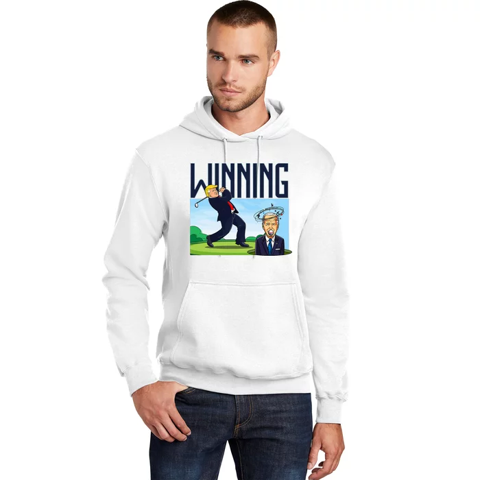 Winning Trump Golf And Biden American Presidential Debate Hoodie