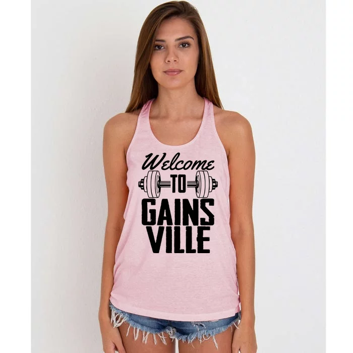 Welcome To Gainesville Women's Knotted Racerback Tank