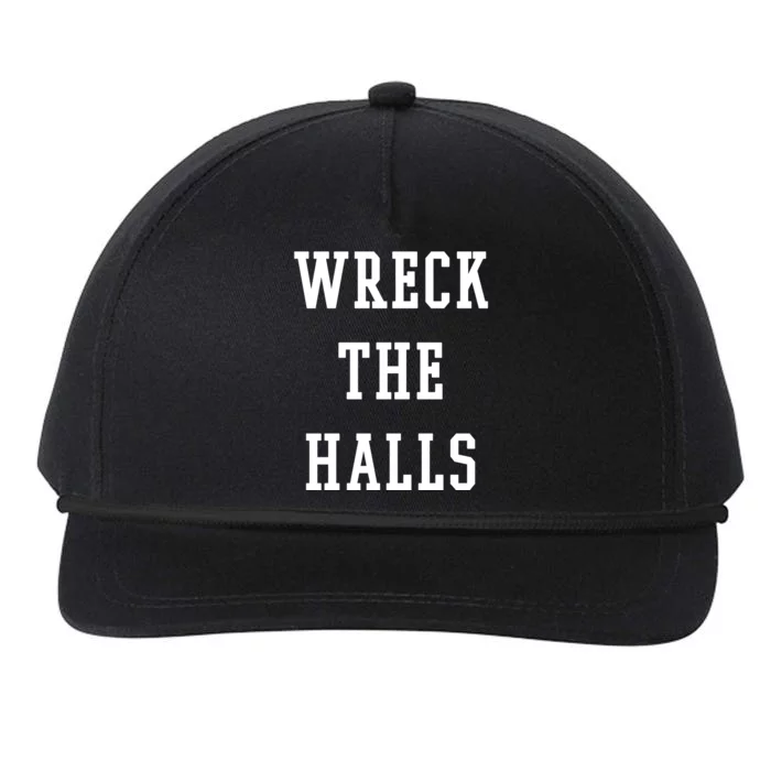 Wreck The Halls Christmas Holiday Snapback Five-Panel Rope Hat