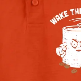 Wake The Hell Up Halloween Costume Coffee Lover Barista Gift Dry Zone Grid Performance Polo