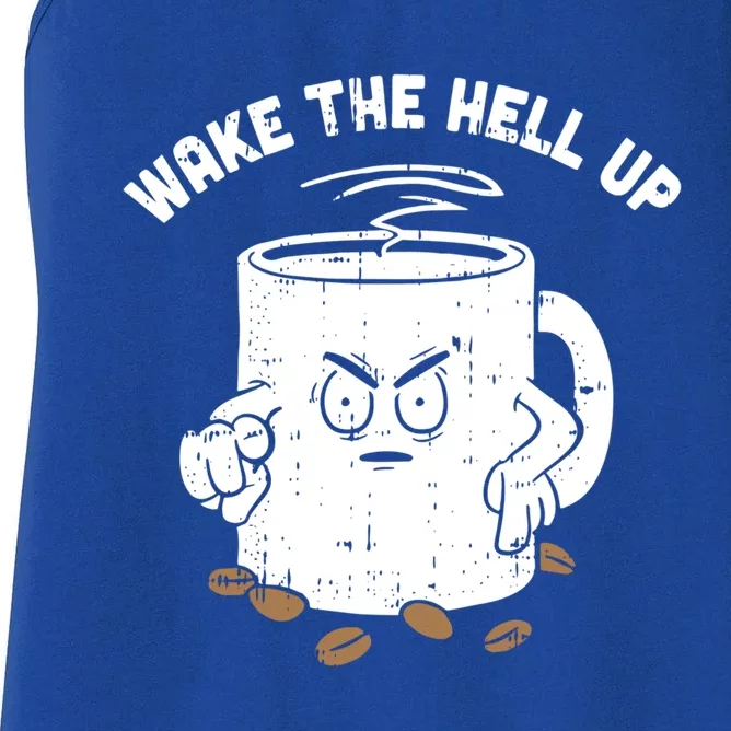 Wake The Hell Up Halloween Costume Coffee Lover Barista Gift Women's Racerback Tank