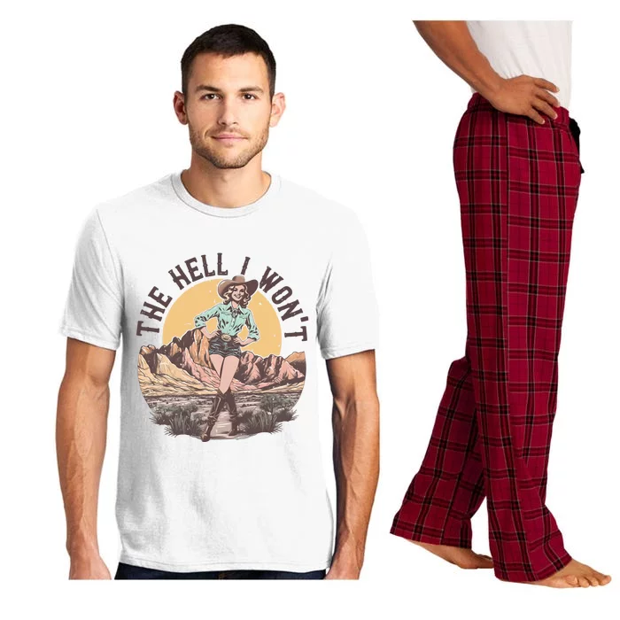 Western The Hell I Wont Cowgirl Country Music Pajama Set