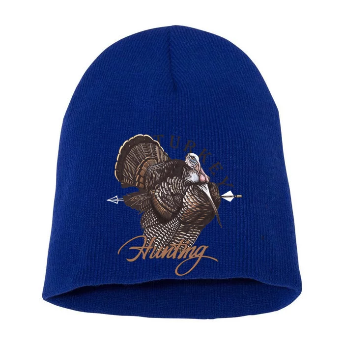 Wild Turkey Hunting Gift Short Acrylic Beanie