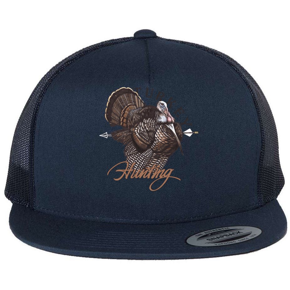 Wild Turkey Hunting Gift Flat Bill Trucker Hat
