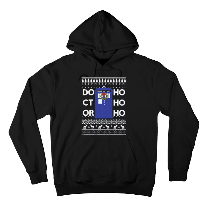 Who Tardis Ho Ho Ho Christmas Doctor Hoodie