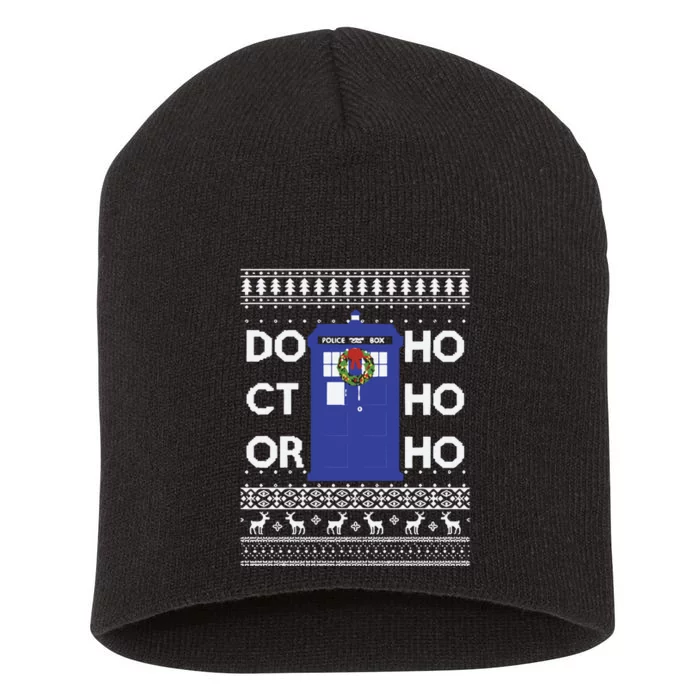 Who Tardis Ho Ho Ho Christmas Doctor Short Acrylic Beanie