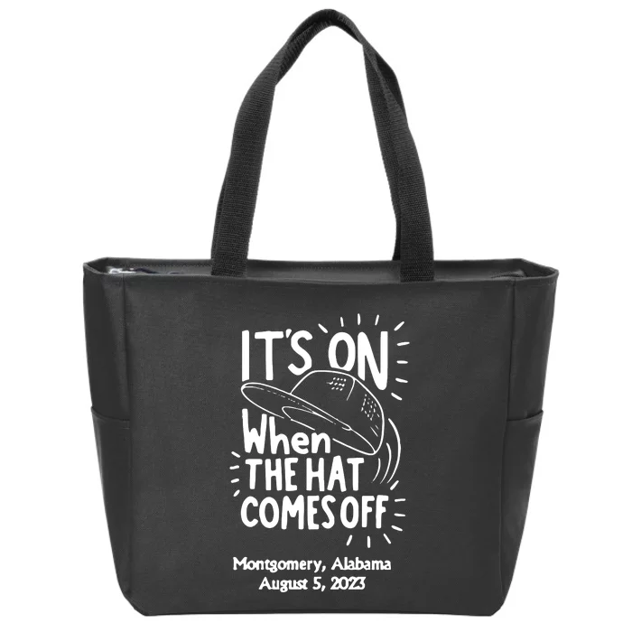 When The Hat Comes Montgomery Brawl Riverfront Montgomery Alabama Zip Tote Bag