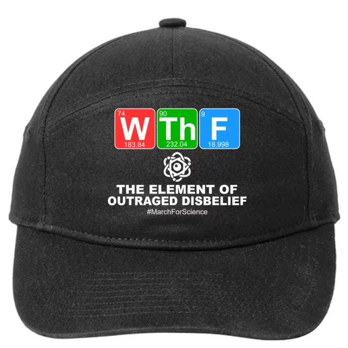 WTHF WTF The Element of Outraged Disbelief March For Science 7-Panel Snapback Hat