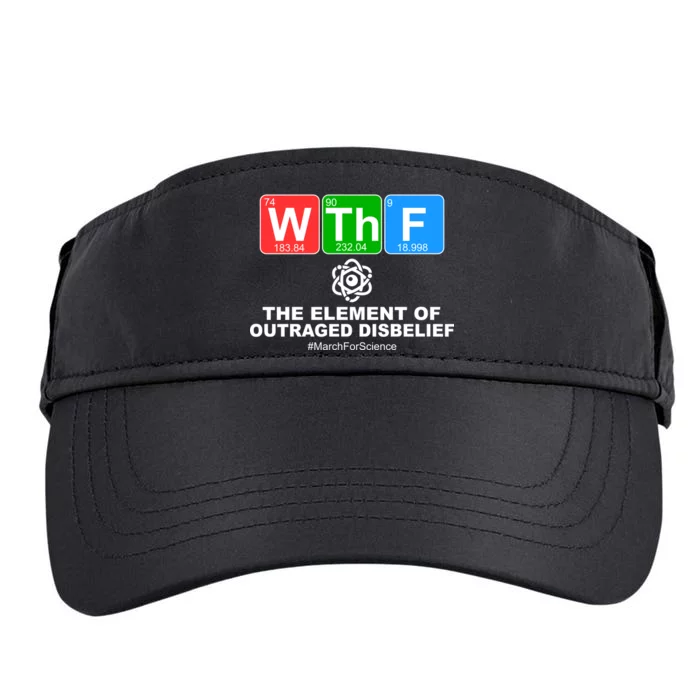 WTHF WTF The Element of Outraged Disbelief March For Science Adult Drive Performance Visor