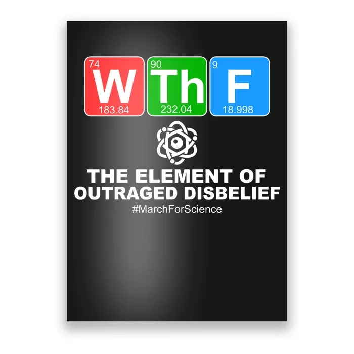 WTHF WTF The Element of Outraged Disbelief March For Science Poster