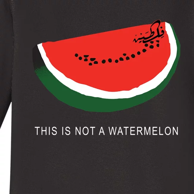 Watermelon This Is Not A Watermelon Palestine Collection Baby Long Sleeve Bodysuit