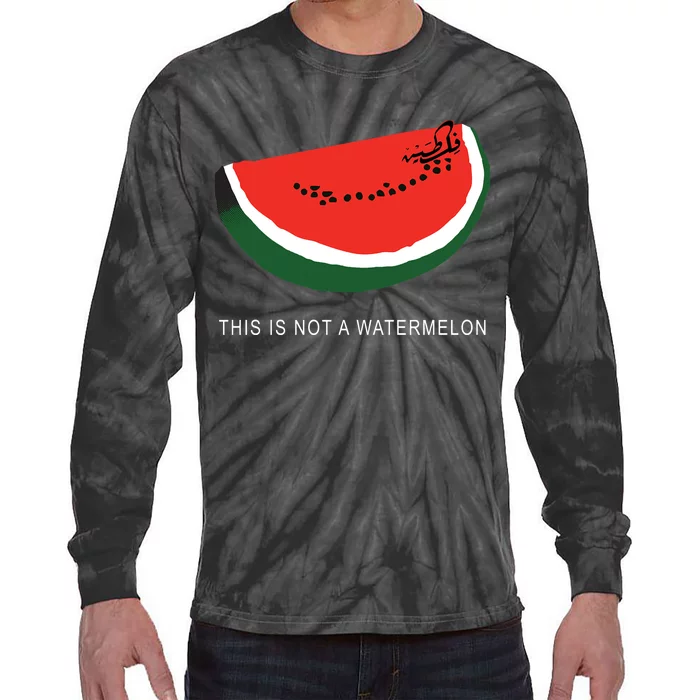 Watermelon This Is Not A Watermelon Palestine Collection Tie-Dye Long Sleeve Shirt