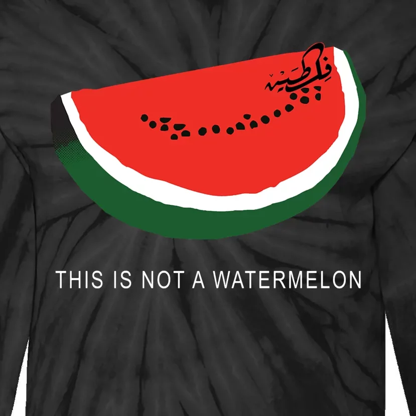 Watermelon This Is Not A Watermelon Palestine Collection Tie-Dye Long Sleeve Shirt