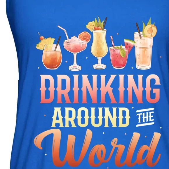 World Tour Ing Around The World Gift Ladies Essential Flowy Tank