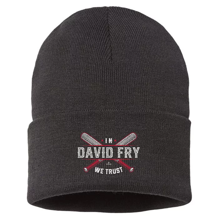 We Trust In David Fry Cleveland Baseball Sustainable Knit Beanie