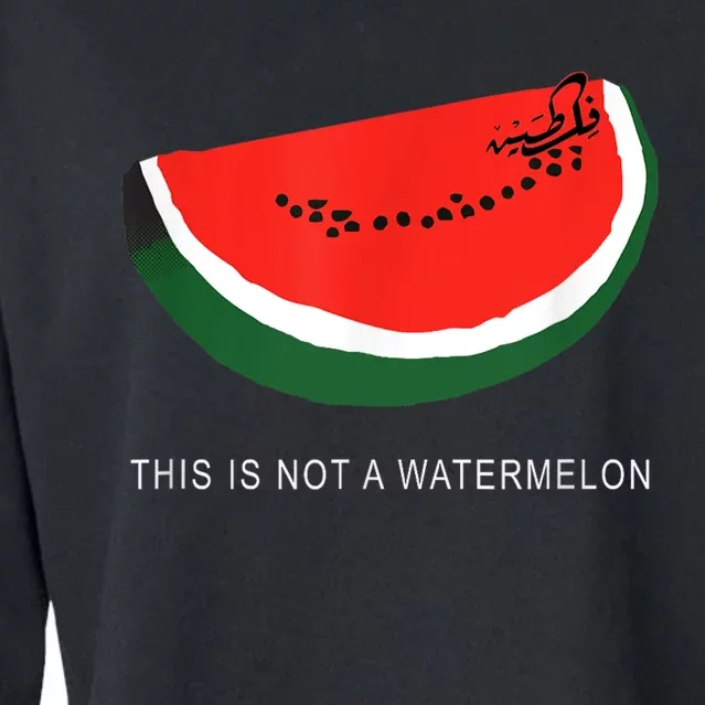 Watermelon This Is Not A Watermelon Palestine Collection Cropped Pullover Crew