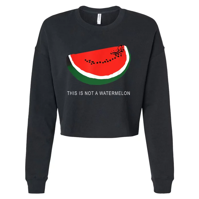 Watermelon This Is Not A Watermelon Palestine Collection Cropped Pullover Crew