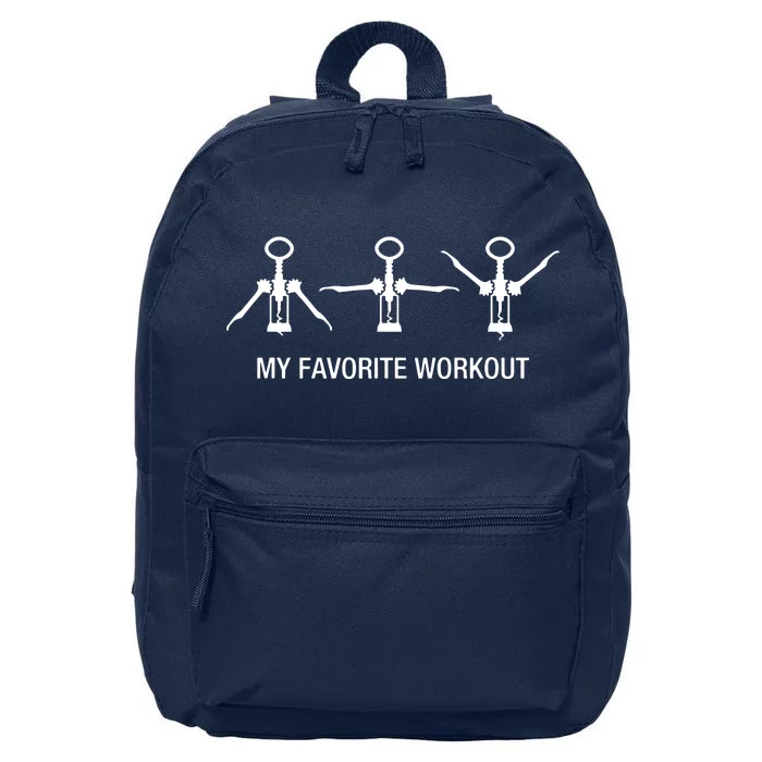 Wine Tasting Is My Favorite Workout 16 in Basic Backpack