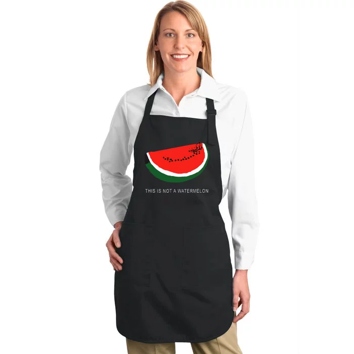 Watermelon 'This is Not a Watermelon' Palestine Collection Full-Length Apron With Pocket