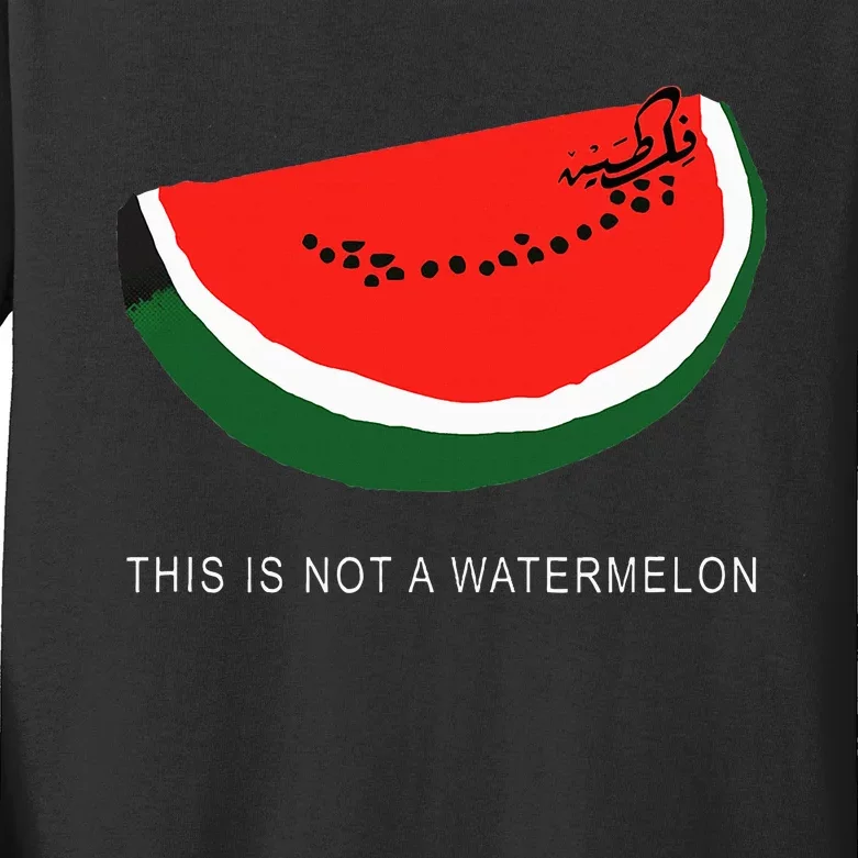 Watermelon 'This is Not a Watermelon' Palestine Collection Kids Long Sleeve Shirt