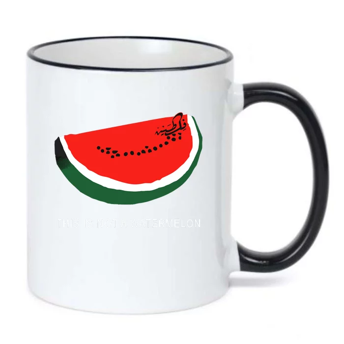 Watermelon This Is Not A Watermelon Palestine Collection Black Color Changing Mug