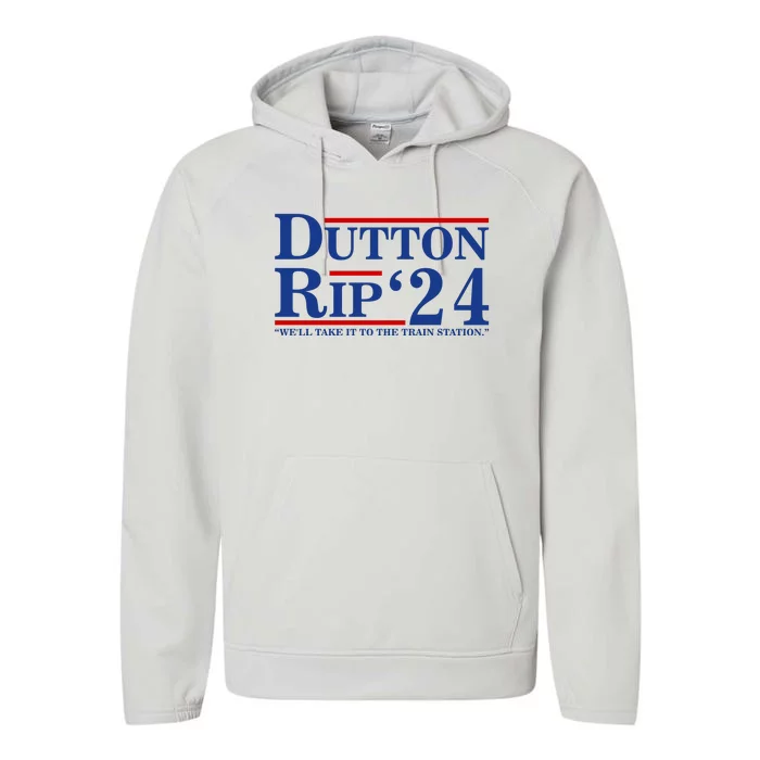 Dutton Rip 2024 We’ll Take It To The Train Station DuttonRip 2024 Performance Fleece Hoodie