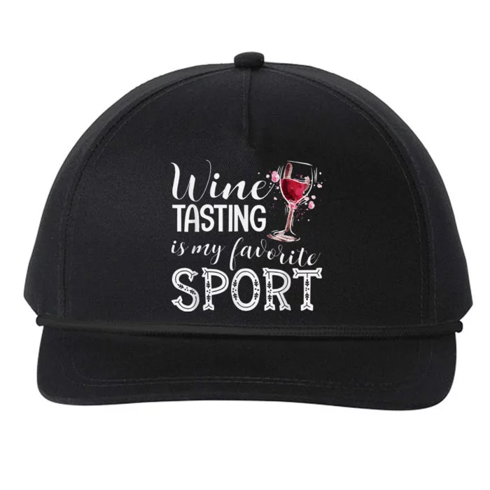 Wine Tasting Is My Favorite Sport Snapback Five-Panel Rope Hat