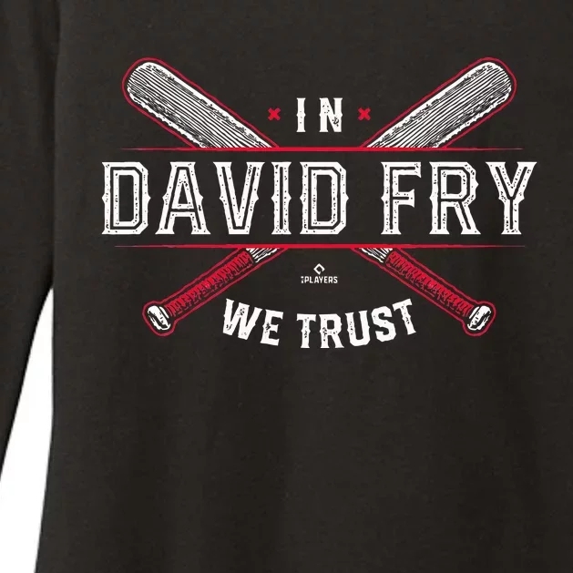 We Trust In David Fry Cleveland Baseball Womens CVC Long Sleeve Shirt