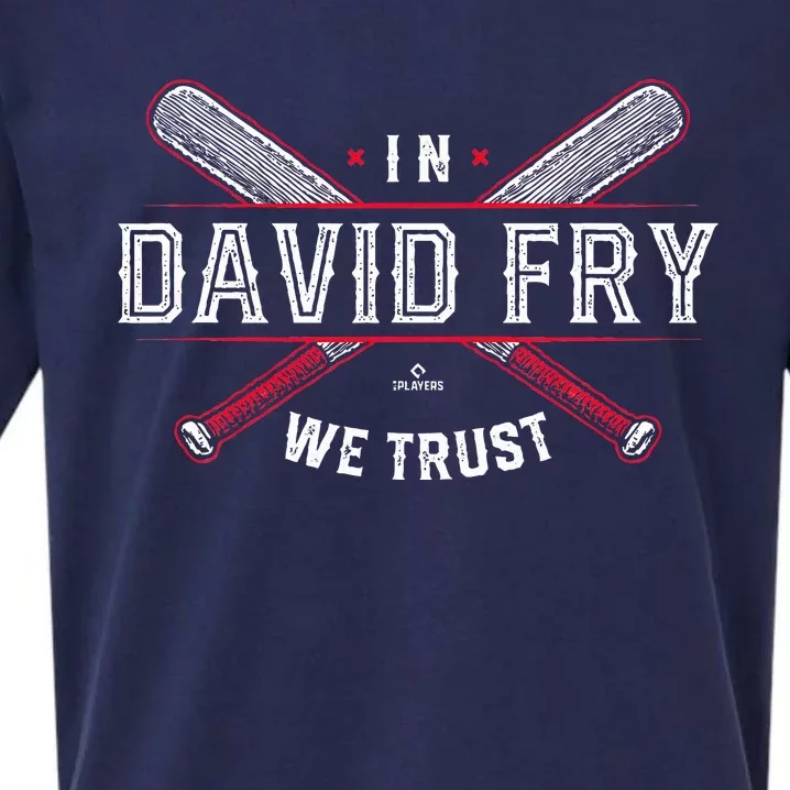 We Trust In David Fry Cleveland Baseball Sueded Cloud Jersey T-Shirt