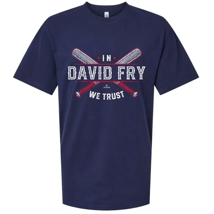 We Trust In David Fry Cleveland Baseball Sueded Cloud Jersey T-Shirt