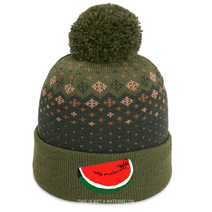 Watermelon This Is Not A Watermelon Palestine Collection The Baniff Cuffed Pom Beanie