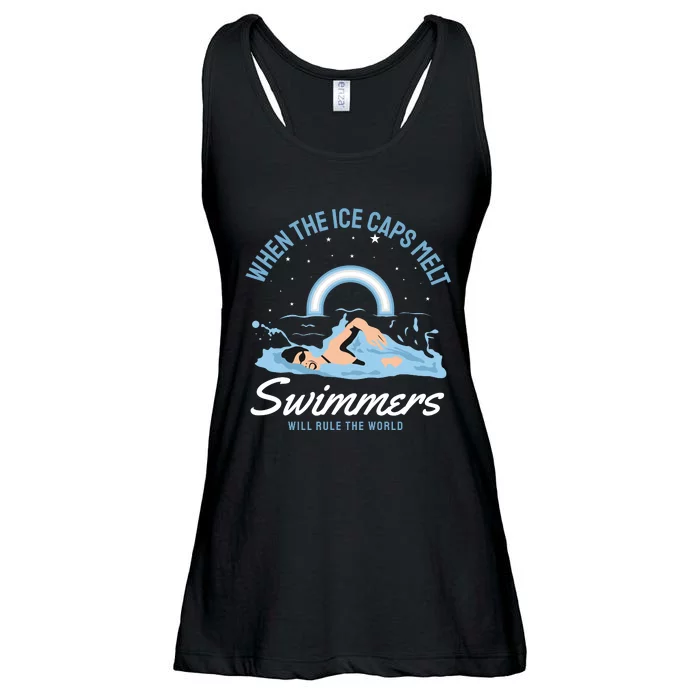 When The Ice Caps Melt Swimmers Will Rule The World Ladies Essential Flowy Tank