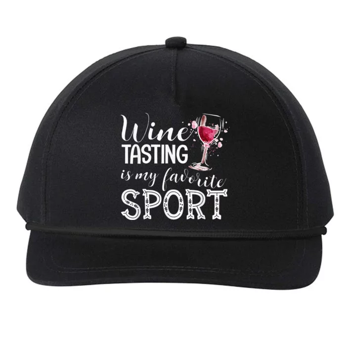 Wine Tasting Is My Favorite Sport Snapback Five-Panel Rope Hat