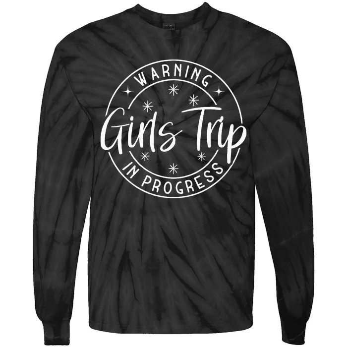 Warning Trip In Progress Tie-Dye Long Sleeve Shirt