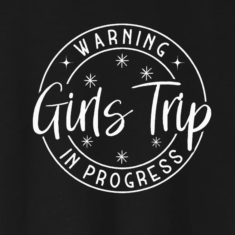 Warning Trip In Progress Women's Crop Top Tee